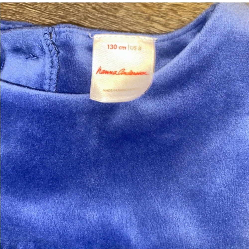 Hanna Andersson size 8 Royal Blue Velvet dress excellent condition - Picture 5 of 6